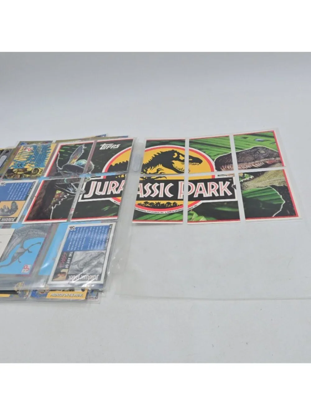 Topps Jurassic Park Trading Card Complete 1-88 Set + 10 Puzzle Card Set Vintage
